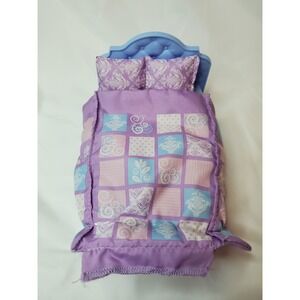 Vtg Toys R Us You & Me Together Dollhouse Furniture Parent Bed Bedroom Comforter